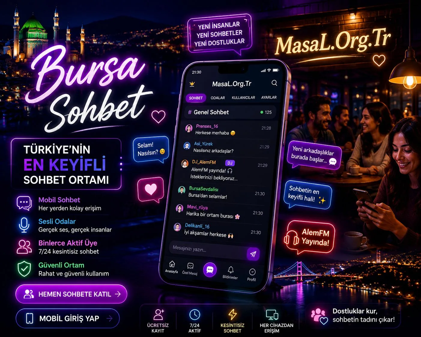 Bursa Sohbet ile Gününüzü Heyecanlandıracak  Arkadaşlar Kazanın